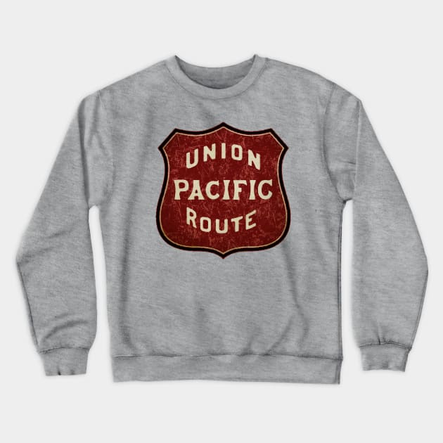 Union Pacific Route Crewneck Sweatshirt by Midcenturydave